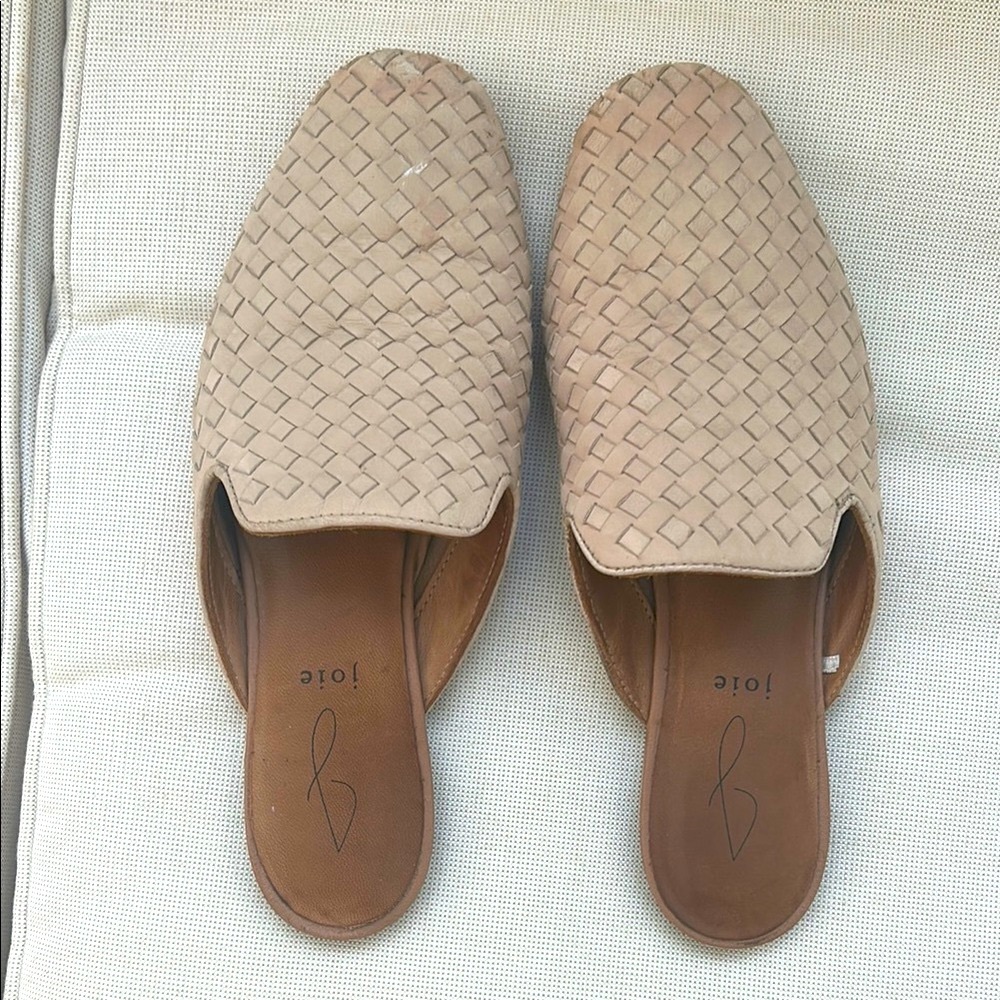 Joie Tan Woven Mules
